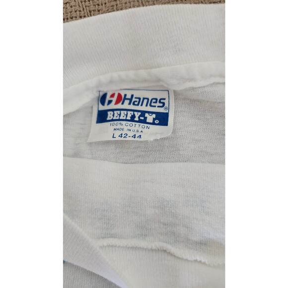 Vintage 1990 White Short Sleeve Rude Hog No Skateboarding T-shirt Men's L 42-44 - Picture 8 of 9